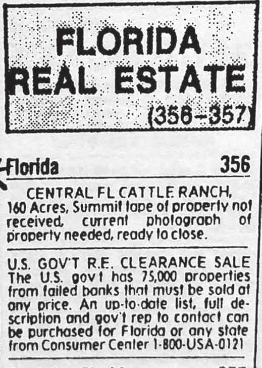 A newspaper ad from the FBI cryptically asking for proof of life.