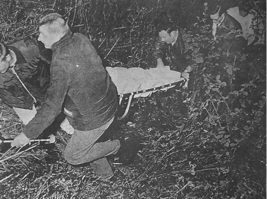 Victims of serial killer Gary Gene Grant are removed from the crime scene.