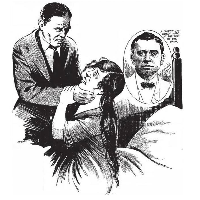 An illustration of Ohio serial killer Alfred Knapp.